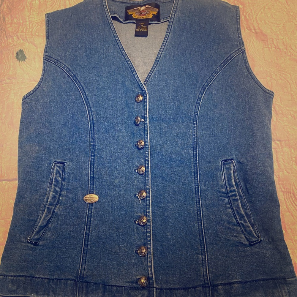 Harley Davidson denim vest